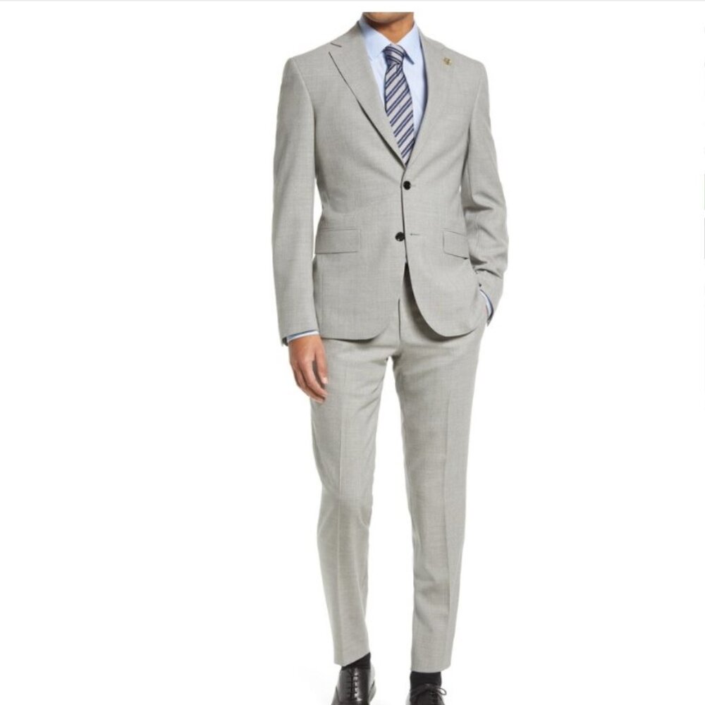 Ted Baker Ralph Wool Suit Gray size 40L 40 Long $998